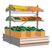 Фруктово-овощной модуль островной с декоративной панелью ЛДСП Stahler Garden H=1600 L=1200 G=2×800