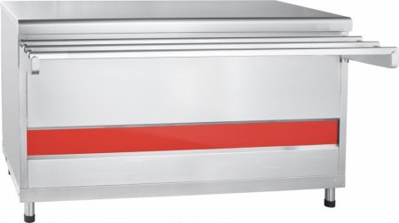 Прилавок тепловой ПВТ-70КМ-02 (тепловой шкаф, тепловентилятор, без полок, 1500 мм) столешница нерж.