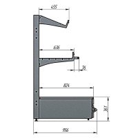 Фруктово-овощной модуль пристенный с декоративной панелью ЛДСП Stahler Garden H=1600 L=1200 G=800