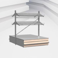 Фруктово-овощной модуль островной с декоративной панелью ЛДСП Stahler Garden H=1600 L=1200 G=2×800