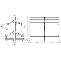 Фруктово-овощной модуль островной Stahler Garden H=1600 L=1000