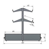 Фруктово-овощной модуль островной с декоративной панелью ЛДСП Stahler Garden H=1600 L=1200 G=2×800