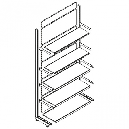 Стеллаж пристенный STAHLER (CRYSPI) Eco Line L=1000, H=2250, G=370