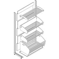 Стеллаж пристенный STAHLER (CRYSPI) Eco Line L=1000, H=2250, с полками для хлеба